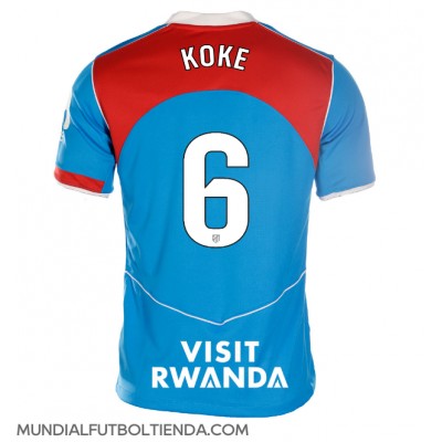 Camiseta Atletico Madrid Koke #6 Tercera Equipación Replica 2025-26 para mujer mangas cortas Camiseta Atletico Madrid Koke #6 Tercera Equipación Replica 2025-26 para mujer mangas cortas
